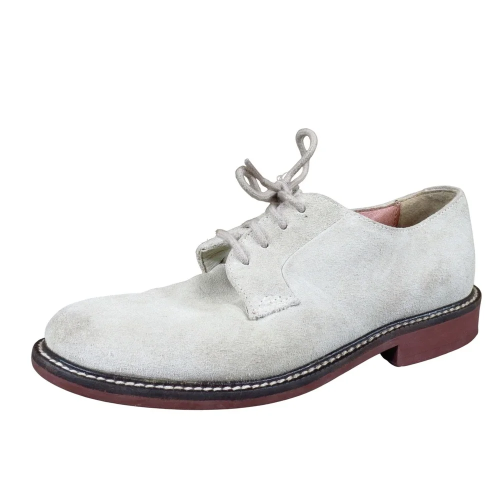 Crewcuts Suede Bucks Kids Oxford Dress Shoes Size 1 Formal Wedding Sand Beige